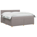 vidaXL Boxspring ágy matraccal Tópszínű 180 x 200 cm Szövet