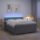vidaXL Boxspring ágy matraccal Világosszürke 140 x 200 cm Szövet