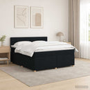 vidaXL Boxspring ágy matraccal fejtámlával Fekete 160 x 200 cm Szövet