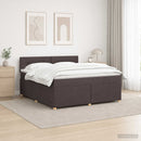 vidaXL Boxspring ágy matraccal Sötét Barna 140 x 200 cm Szövet