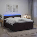 vidaXL Boxspring ágy matraccal Sötét Barna 140 x 190 cm Szövet