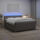 vidaXL Boxspring ágy matraccal Tópszínű 160 x 200 cm Szövet