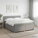vidaXL Boxspring ágy matraccal Világosszürke 160 x 200 cm Szövet