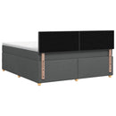 vidaXL Boxspring ágy matraccal Sötétszürke 180 x 200 cm Szövet