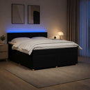 vidaXL Boxspring ágy matraccal fejtámlával Fekete 140 x 200 cm Szövet