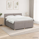 vidaXL Boxspring ágy matraccal Tópszínű 160 x 200 cm Szövet