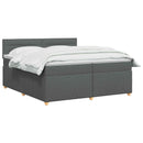vidaXL Boxspring ágy matraccal Sötétszürke 200 x 200 cm Szövet
