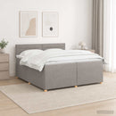 vidaXL Boxspring ágy matraccal Tópszínű 200 x 200 cm Szövet