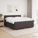 vidaXL Boxspring ágy matraccal Sötét Barna 200 x 200 cm Szövet