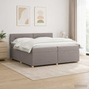 vidaXL Boxspring ágy matraccal Tópszínű 200 x 200 cm Szövet