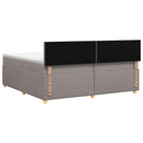vidaXL Boxspring ágy matraccal Tópszínű 200 x 200 cm Szövet