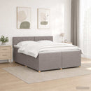 vidaXL Boxspring ágy matraccal Tópszínű 200 x 200 cm Szövet