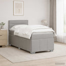 vidaXL Boxspring ágy matraccal Világosszürke 80 x 200 cm Szövet