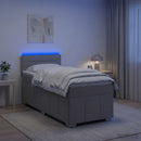 vidaXL Boxspring ágy matraccal Világosszürke 80 x 200 cm Szövet