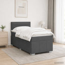vidaXL Boxspring ágy matraccal Sötétszürke 80 x 200 cm Szövet