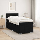 vidaXL Boxspring ágy matraccal fejtámlával Fekete 90 x 200 cm Szövet
