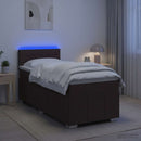 vidaXL Boxspring ágy matraccal Sötét Barna 90 x 200 cm Szövet