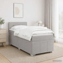 vidaXL Boxspring ágy matraccal Világosszürke 90 x 200 cm Szövet