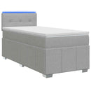 vidaXL Boxspring ágy matraccal Világosszürke 80 x 200 cm Szövet