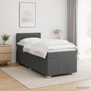 vidaXL Boxspring ágy matraccal Sötétszürke 90 x 190 cm Szövet