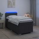 vidaXL Boxspring ágy matraccal Sötétszürke 90 x 190 cm Szövet