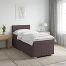 vidaXL Boxspring ágy matraccal Sötét Barna 90 x 200 cm Szövet