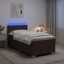 vidaXL Boxspring ágy matraccal Sötét Barna 90 x 200 cm Szövet