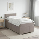 vidaXL Boxspring ágy matraccal fejtámlával Tópszínű 90 x 200 cm Szövet