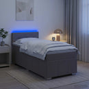 vidaXL Boxspring ágy matraccal fejtámlával Tópszínű 90 x 200 cm Szövet