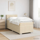 vidaXL Boxspring ágy matraccal Krémszínű 100 x 200 cm Szövet