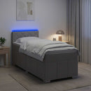 vidaXL Boxspring ágy matraccal Világosszürke 100 x 200 cm Szövet