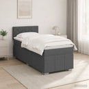 vidaXL Boxspring ágy matraccal Sötétszürke 90 x 190 cm Szövet