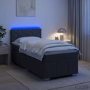 vidaXL Boxspring ágy matraccal Sötétszürke 100 x 200 cm Szövet
