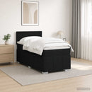 vidaXL Boxspring ágy matraccal fejtámlával Fekete 90 x 200 cm Szövet