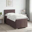 vidaXL Boxspring ágy matraccal Sötét Barna 90 x 200 cm Szövet