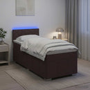 vidaXL Boxspring ágy matraccal Sötét Barna 90 x 200 cm Szövet