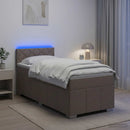 vidaXL Boxspring ágy matraccal Tópszínű 100 x 200 cm Szövet