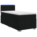 vidaXL Boxspring ágy matraccal fejtámlával Fekete 90 x 190 cm Szövet