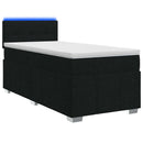 vidaXL Boxspring ágy matraccal fejtámlával Fekete 90 x 190 cm Szövet
