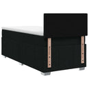 vidaXL Boxspring ágy matraccal fejtámlával Fekete 90 x 190 cm Szövet