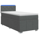 vidaXL Boxspring ágy matraccal Sötétszürke 90 x 190 cm Szövet