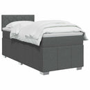 vidaXL Boxspring ágy matraccal Sötétszürke 90 x 190 cm Szövet