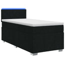 vidaXL Boxspring ágy matraccal fejtámlával Fekete 90 x 190 cm Szövet