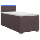 vidaXL Boxspring ágy matraccal Sötét Barna 90 x 200 cm Szövet