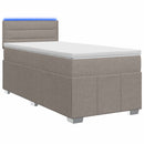 vidaXL Boxspring ágy matraccal fejtámlával Tópszínű 90 x 200 cm Szövet