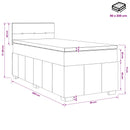 vidaXL Boxspring ágy matraccal Világosszürke 90 x 200 cm Szövet