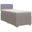 vidaXL Boxspring ágy matraccal fejtámlával Tópszínű 90 x 200 cm Szövet
