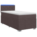 vidaXL Boxspring ágy matraccal Sötét Barna 90 x 200 cm Szövet