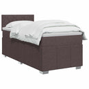 vidaXL Boxspring ágy matraccal Sötét Barna 90 x 200 cm Szövet