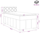 vidaXL Boxspring ágy matraccal fejtámlával Tópszínű 90 x 200 cm Szövet